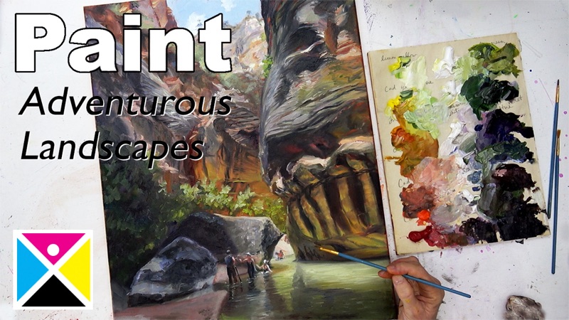 Video thumbnail — Paint Adventurous Landscapes lesson on artzXpress