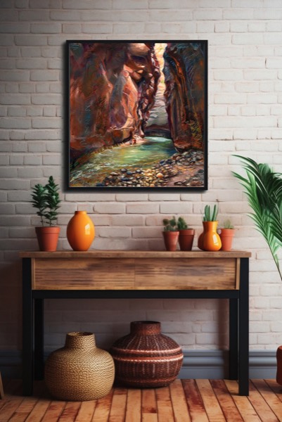 Turning Back installed in a home interior